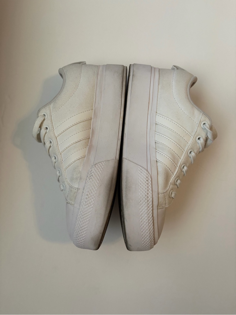 Adidas Bravada 2.0 Platform White Canvas Women’s Size 6.5 Casual Sneakers - Picture 5 of 9